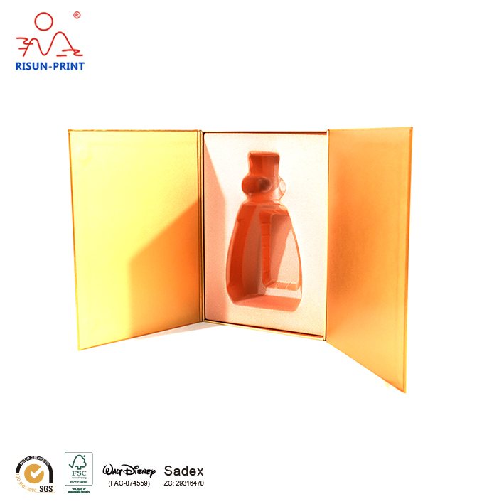 雙開門白酒包裝盒,中間對(duì)開門翻蓋酒盒 